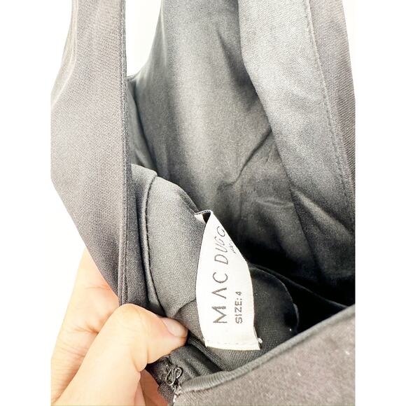 Mac Duggal 49454 Black Sleeveless V-Neck Bow Shoulder Mermaid Gown Size 4 New - Picture 6 of 7